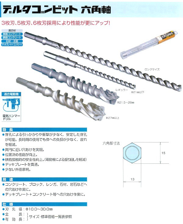 ミヤナガ デルタゴンビット 六角軸  かんだ！