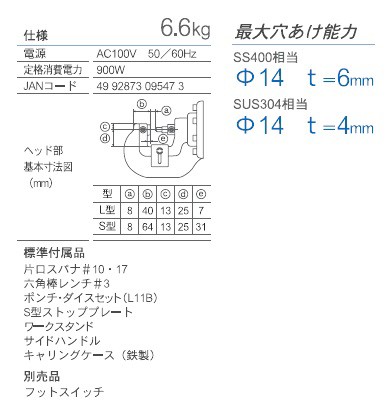 育良精機 電動油圧式 ミニパンチャー IS-14MPS かんだ! 育良精機 電動油圧式 ミニパンチャー IS-14MPS かんだ!