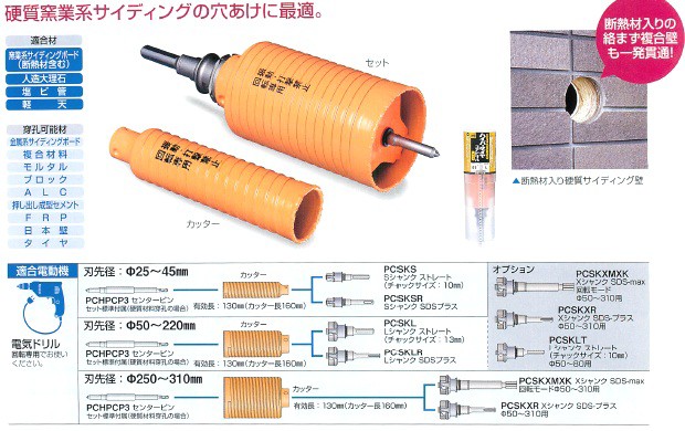 ミヤナガ 乾式ハイパーダイヤコアドリル PCHP かんだ！