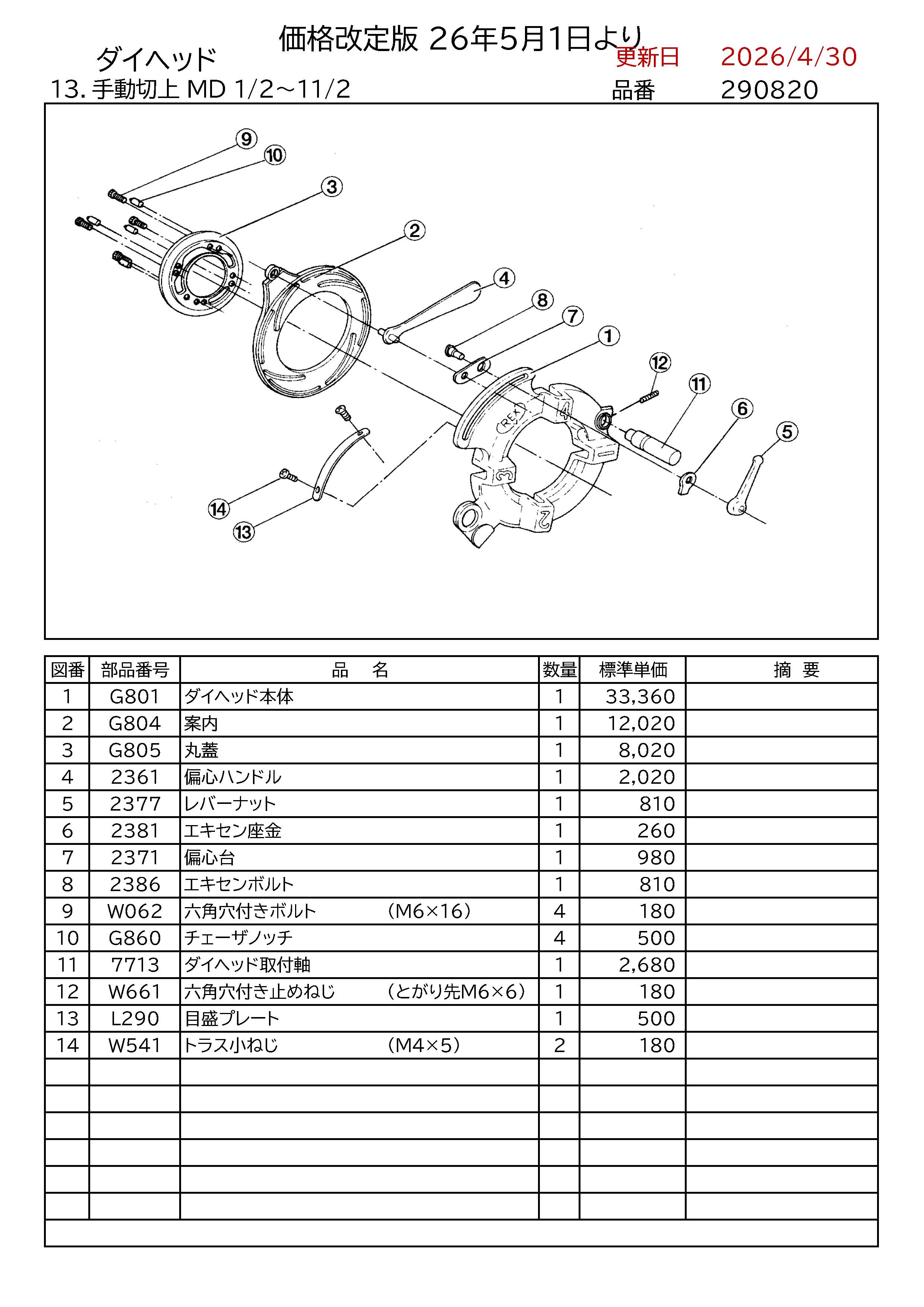 REXパイプマシン部品
