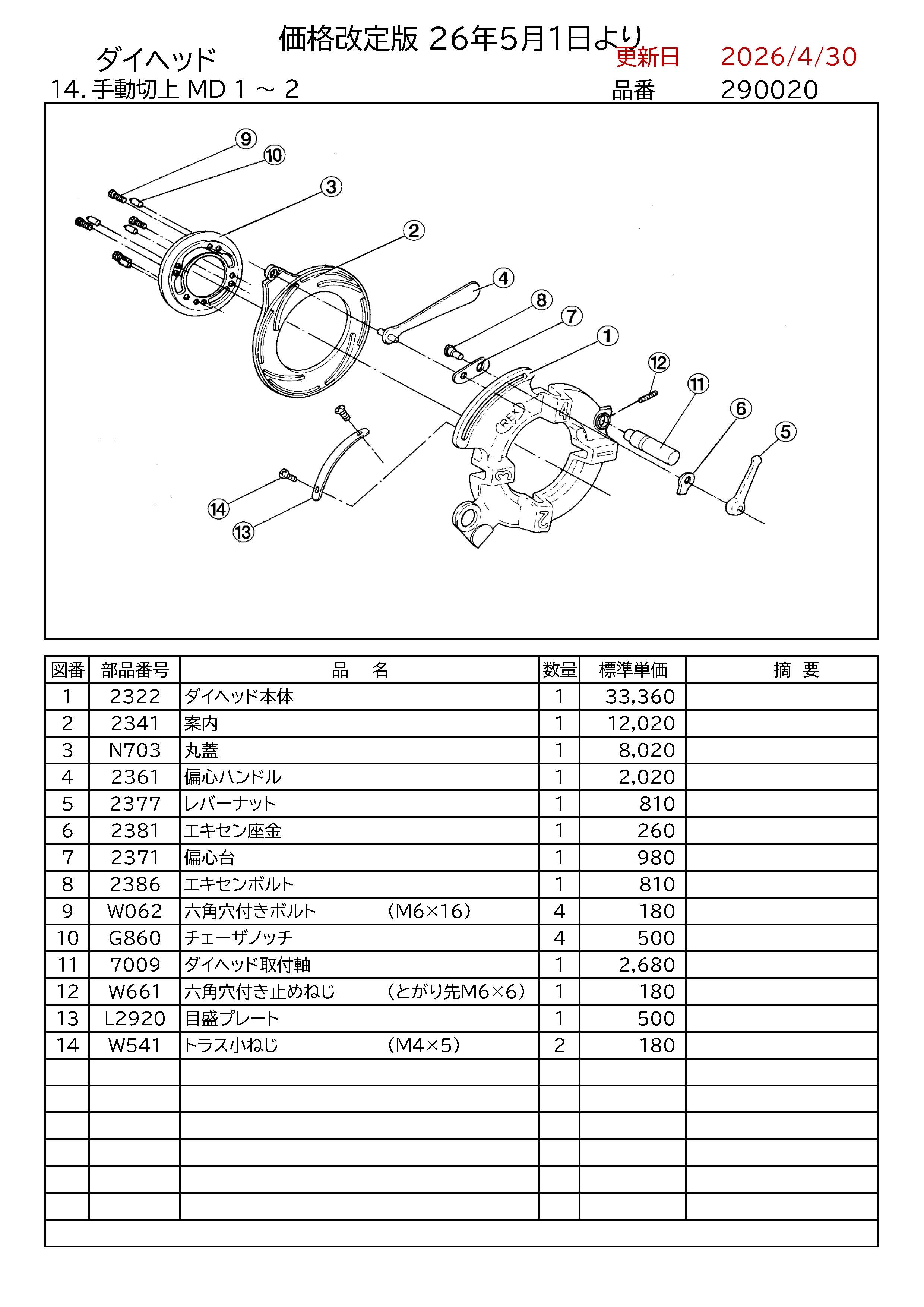 REXパイプマシン部品