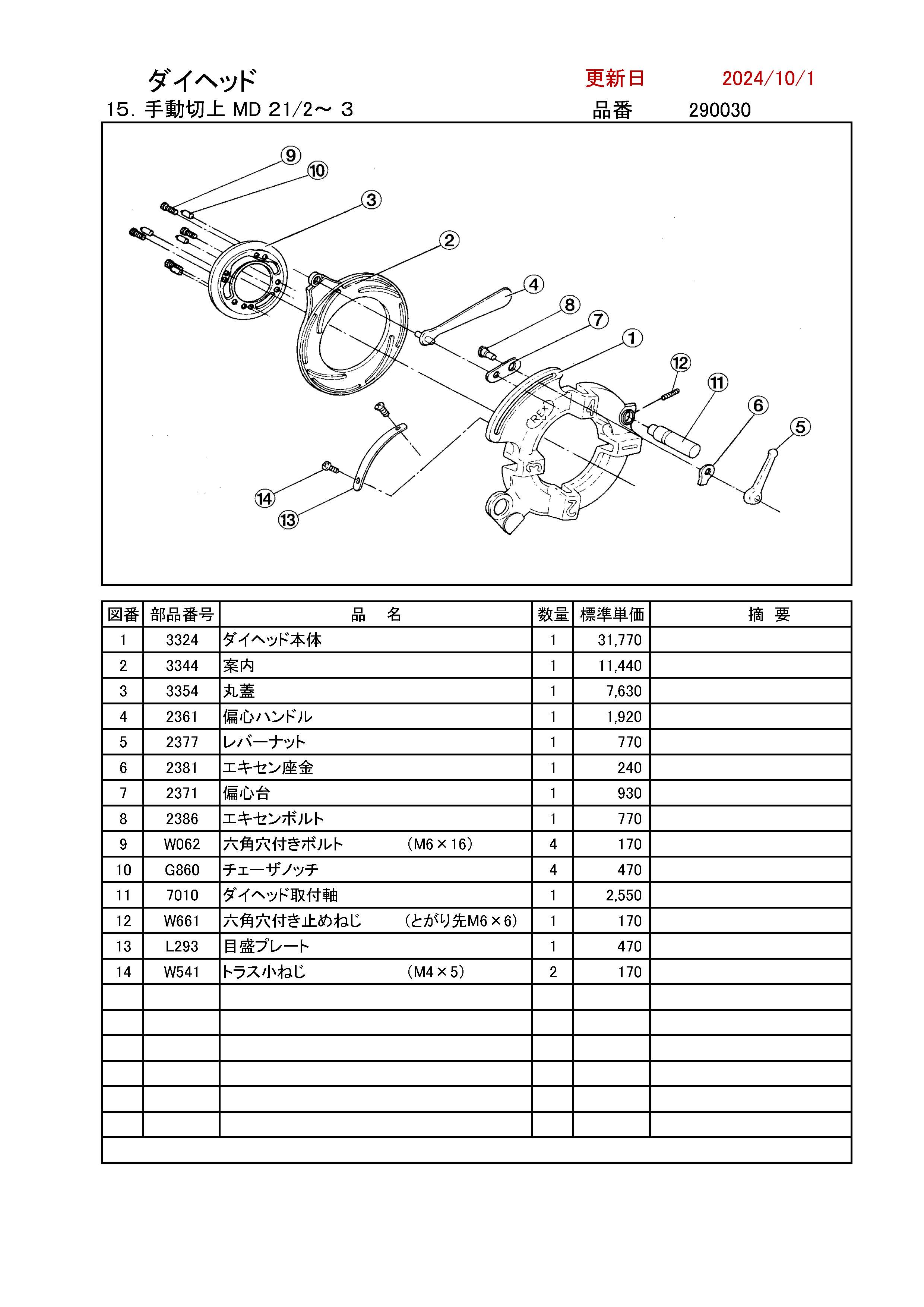 REXパイプマシン部品