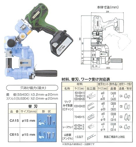 亀倉精機 コードレスパンチャー RF-C5B